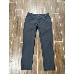 Vuori Men's Performance Pants Gray Stretch Athletic Casual Size 36 Slim Fit